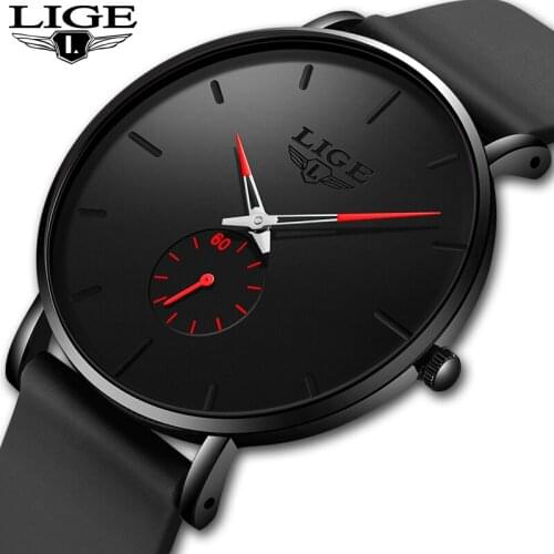 LIGE 2020 Fashion Watches Men Sport Waterproof Clock Top Brand Luxury Silicone Watch Quartz Men Watch10006 Relogio Masculino+Box
