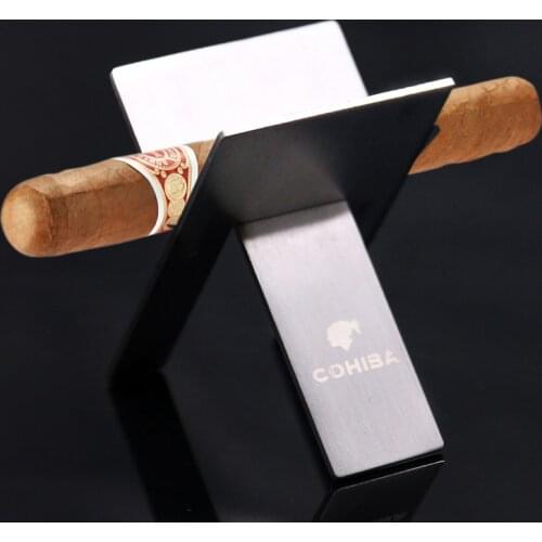 Stainless Steel Cohiba Cigar Holder Foldable Stand Cigarette Rack Cigarette Display Bracket Rack Smoking Accessories