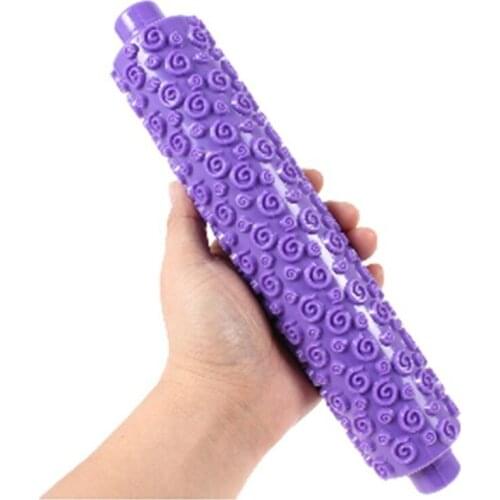 DIY Baking Cake Mold Tools Embossed Rolling Pin Double Coated Knurled Rods Rolling Bakeware Pastry Tools