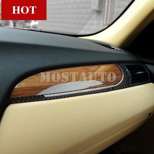 For BMW X3 F25 2011-2017 X4 F26 2014-2017 Carbon Fiber Console Glove Box Moulding Cover 1pcs Car Accessories Interior