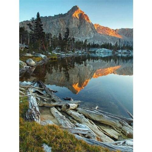 GATYZTORY Frame Mountain Lake Painting By Numbers Landscape Oil Paint By Numbers Handpainted Diy Gift Home Wall Decor