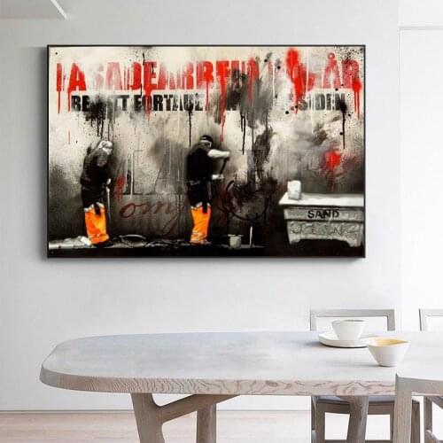 Banksy Graffiti Art Canvas Paintings Doodle on the wall Street Art Posters and Prints Wall Pictures Home Decor
