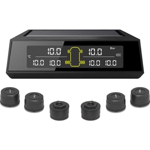 RJQ Tire Gauges Solar Power Tpms Tire Pressure Monitoring System