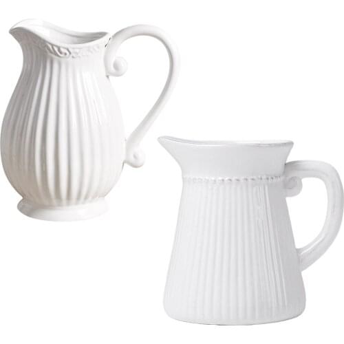 Ceramic Table Flower Vases Nordic Home Ornaments Accessories Modern White Plant Art Decor Crafts Wedding Vase for Centerpieces