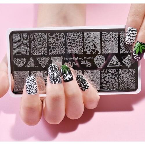 Beauty Bigbang Ancient Style Nail Stamping Plates New Animals Bear Character Design Fairy Tales Nail Art Stamps Template XL-001