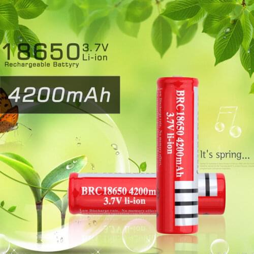 Li-ion rechargeable pile gtf 18650, capacity 4200mah, 3.7 v, for glottis