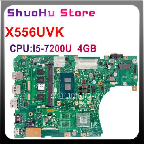 KEFU X556UV For ASUS X556U X556UJ X556UV X556UA X556UQ X556UQK Motherboard I7-6500U GT940M DDR4 8GB Tested 100% work original