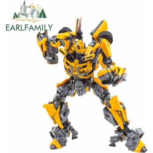 EARLFAMILY 13cm x 10.6cm for Transformers Strong Bumblebee Car Stickers Motorcycle Decals Windshield Occlusion Scratch RV Decal