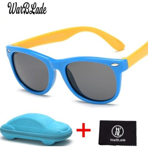 WarBLade 2019 New Polarized Kids Sunglasses Child Baby Safety Coating Sun Glasses 100% UV400 Eyewear For Boys Girls With Case