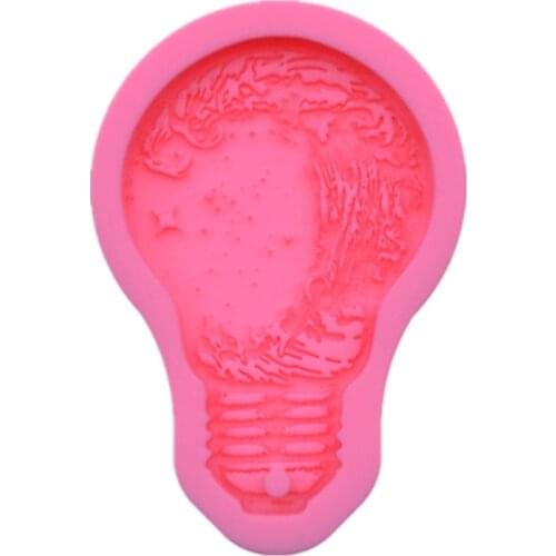 Ocean Wave Bulb Keychain Epoxy Resin Mold Necklace Pendant Silicone Mould DIY Crafts Jewelry Casting Tool