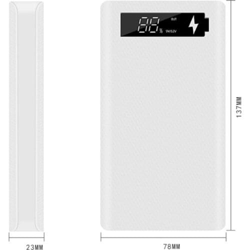 QC3.0 PD LCD Display DIY 6x18650 Battery Case Power Bank Shell Quick Charge Box