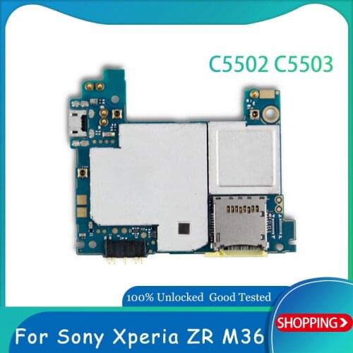 Disassembled Original Motherboard Mainboard Logic Board For Sony Xperia ZR M36 M36h C5502 C5503 Motherboard With Full Chips