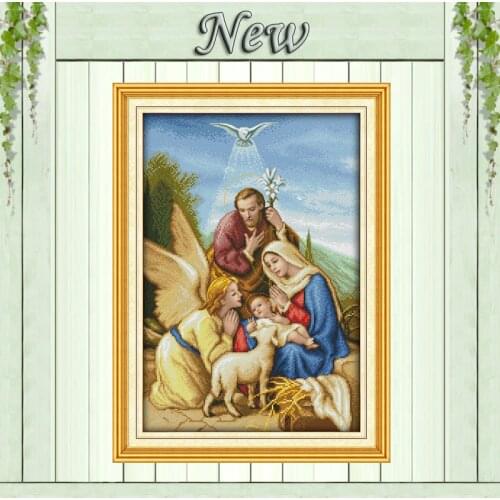 Angel landing Jesus Christian decor paintings counted print on canvas DMC 11CT 14CT kits Cross Stitch embroidery needlework Sets