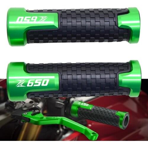 Universal 7/8"22mm Motorcycle Aluminum Anti-Slip Handle Bar Handlebar Hand Grips For KAWASAKI Z650 Z 650 2016-2018 2019 2020