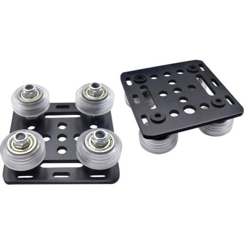 1PC V gantry plat set special slide plate Pulley with Black/ White wheels 3D Printer Parts for 2020 V-slot aluminum profiles