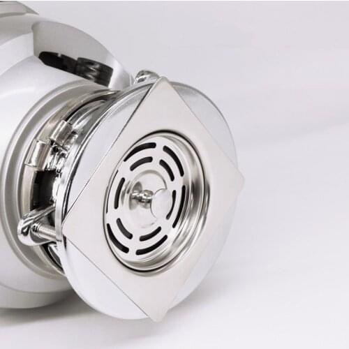 114mm Square To Round Caliber Adapter Garbage Disposer Stainless Steel For Dink Drain Converter Accessories