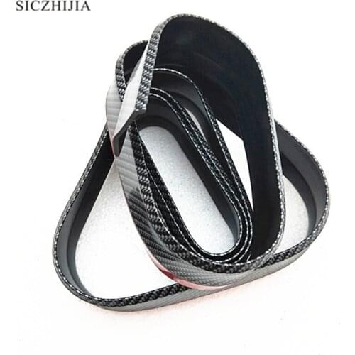 2.5 m sticker carbon fiber rubber car front lip bumper spoiler protector for Audi Q3 Q5 SQ5 Q7 A1 A3 S3 A4 S4 RS4 RS5 A5 A6 S6