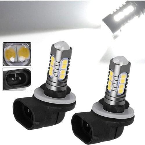 2X 6000 K H27 881 carro Levou Lampada H27W / 2 H27W2 Auto DRL Luz de Nevoeiro 12 V 881 Lampadas LED