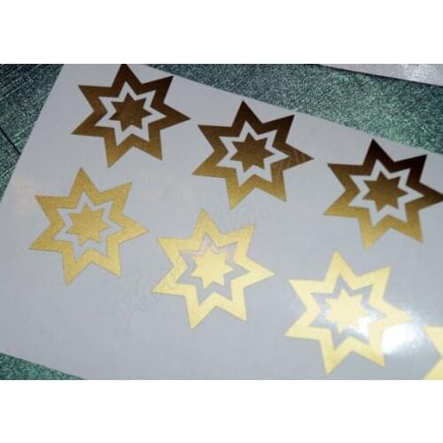 48 Christmas Star Sticker DIY Decor Gift Wrapping Invitation Seals Envelope Seal Party Festival Removable vinyl Wall Decal B317