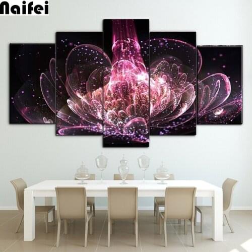 5D DIY Diamond Embroidery 5pcs flower abstract mandala Mosaic Cross Stitch Full Square/Round Drill Diamond Painting home Decor