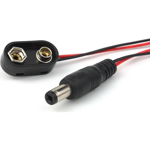 9V Barrel Jack Snap Clip Adaptor Battery Power DC Connector cable for Arduino DIY