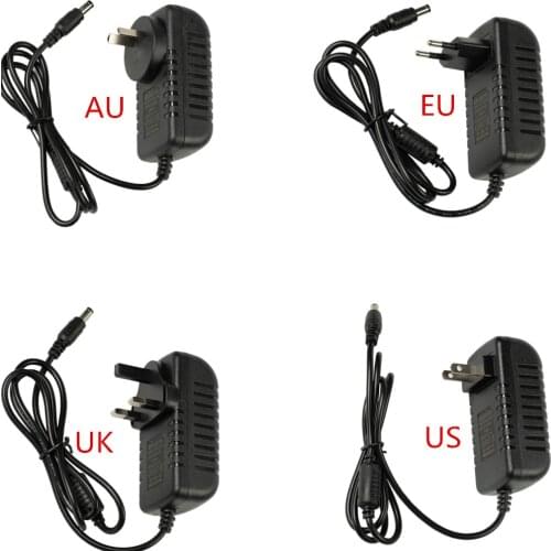 AC DC 12v 2A 2000ma 3A Power Supply Adapter EU US UK AU Plug For 5050 2835 Strip LED