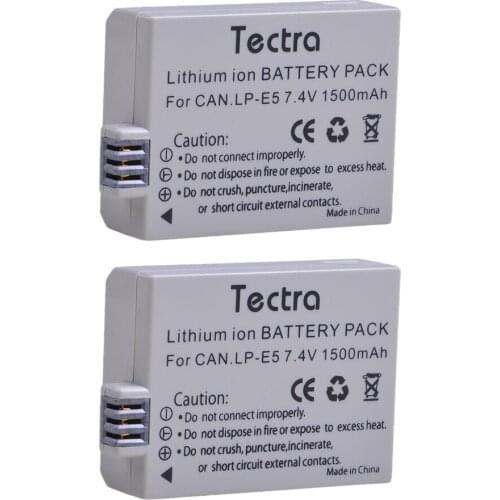 2pcs 1500mAh LP-E5 LPE5 Battery for Canon 450D 500D 1000D Kiss Digital X2 X3 F Rebel XSi Xli XS Camera LP E5 Battery