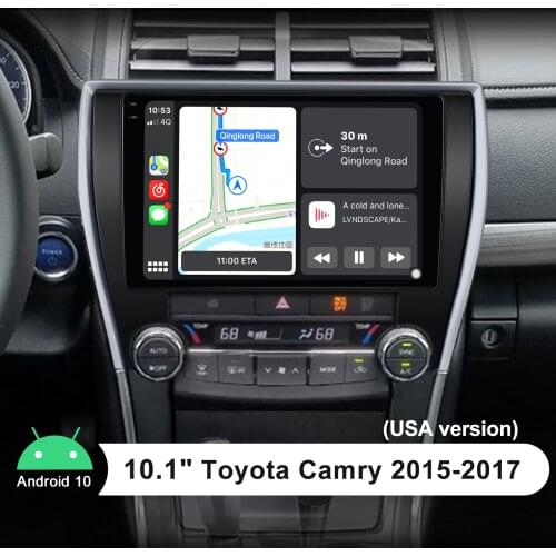 Android 10.0 Head Unit 10.1 Inch With Carplay Steering Wheel GPS Naviagtion Car Radio For Toyota Camry 2015-2017 (USA Version)