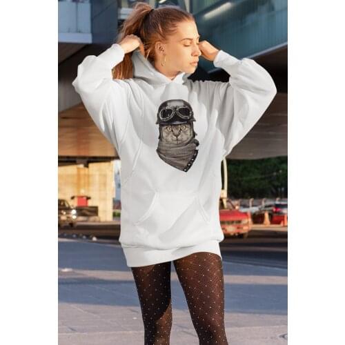 Angemiel Wear Serpent Attacking Eagle White Dress Sweatshirt Tunik