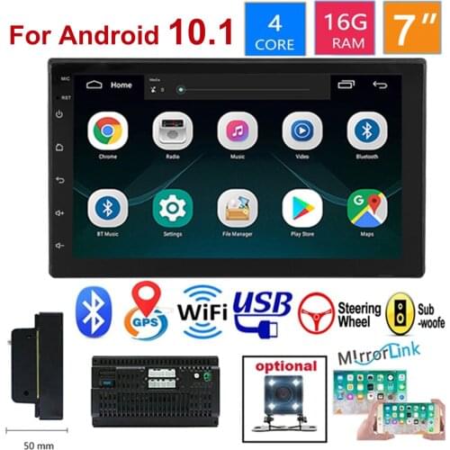 Car Radio For Android 10.1 2 Din GPS Navigation Multimedia Bluetooth MP5 Video Player System Support Rear View Camera Autoradio