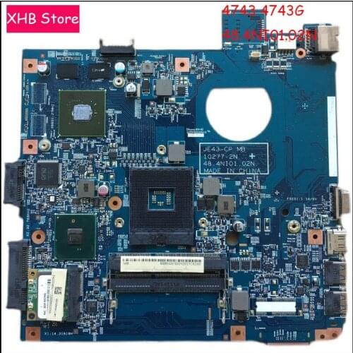 Free CPU MBRXH01001 For Acer aspire 4743 4743G Laptop Motherboard JE43-CP MB 48.4NI01.02N HM55 DDR3 with graphics