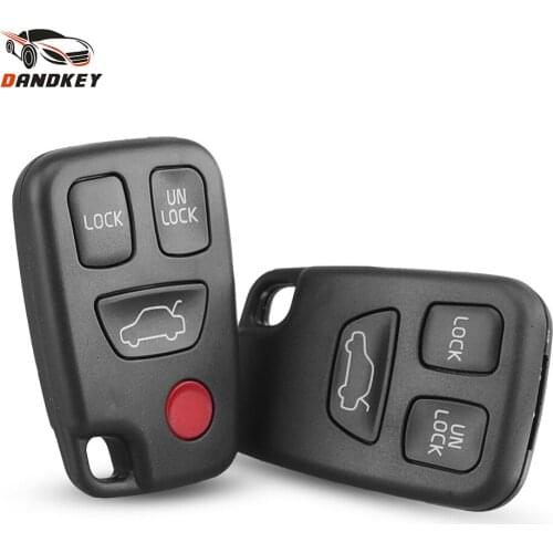 Dandkey For Volvo VOLVO S40 V40 C70 S60 S80 V70 XC90 XC70 2/3/4 Buttons Remote Key Case Blank Entry Key Shell 1998-20005