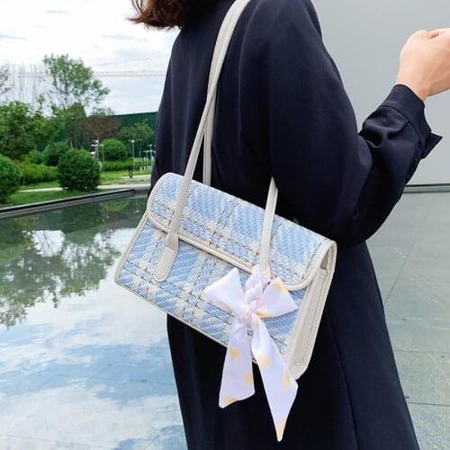 Underarm Bags Designer Tote Shoulder Bag Female Handbag Women Bag Simple High Capacity Fashion 2021 New Woolen Cloth Lattice