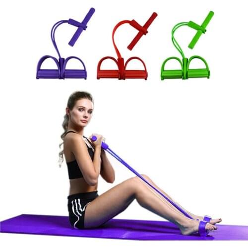 Gym Resistance Elastic Pull Rope Exercise Rower Belly Muscle Resistance Band Leg press Home Sport Training For Fitness Equipment