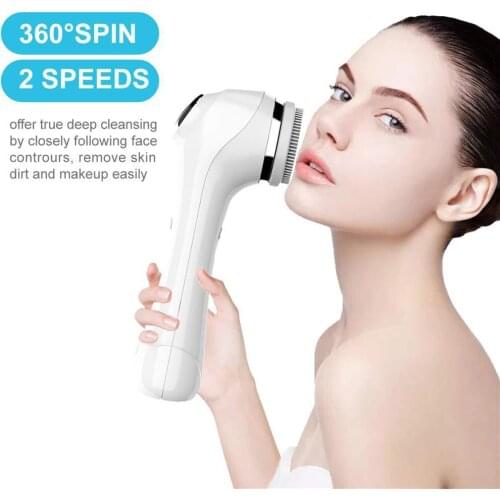 Electric Facial Cleansing Brush Washing Brush Silicone Massage Iontophoresis Household Beauty Equipment