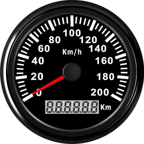85mm Universal GPS Speedometer Speed Gauge Odometer 12V 24V With Backlight 200KM/H for Car truck Marine Boat ATV UTV