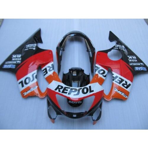 Injection mold Fairing kit for HONDA CBR600F4 99 00 CBR600 F4 1999 2000 CBR 600 ABS Red orange black Fairings set+7gifts HC05