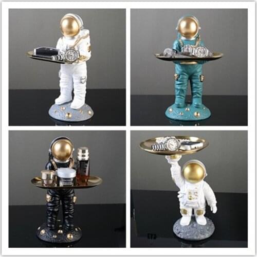 Hot Nordic Geometric Spaceman Astronaut Figurines Table Ornaments Modern Living Room Decoration Storage Boxes Home Desk Decor