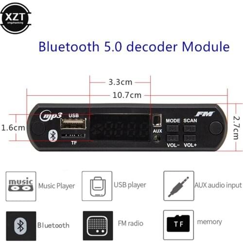 Mini Wireless Bluetooth 5.0 MP3 Lossless WMA USB TF Audio Line In Module Car Accessories