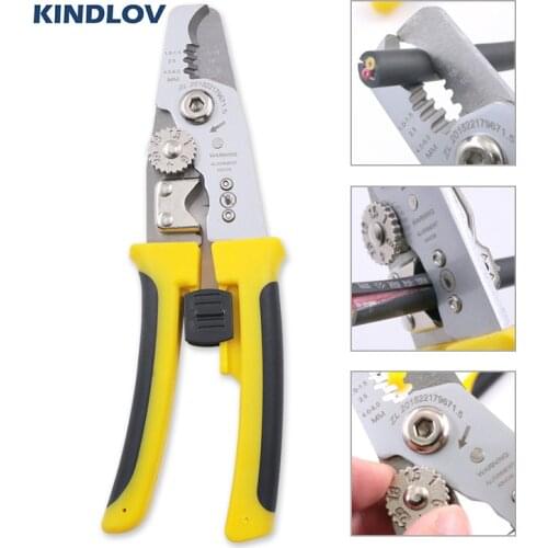 KINDLOV Multitool Pliers Wire Stripper Electrical Cable Cutting Cutter Clamp Locking Non-slip Handle For Electricians Hand Tools