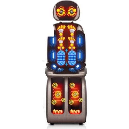 Multi-functional back stretcher wormwood hot compress waist massage instrument whole body kneading pad with foot press