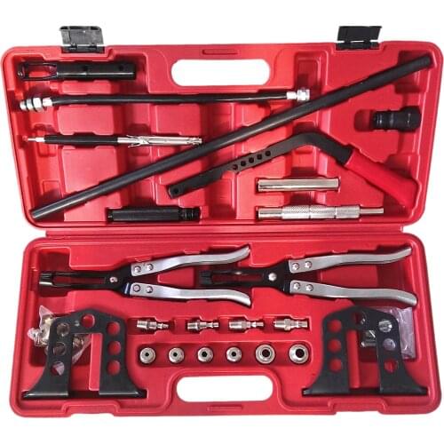 Pro Cars Cylinder Head Service Tools Kits, For Valve Springs Guides Bushes Stem Seals Set, Fit for 8 16 and 24 Valve Engines