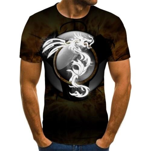 2021 Newest Wolf 3D Print Animal Cool Funny T-Shirt Men Short Sleeve Summer Tops T Shirt Tshirt Male Fashion T-shirt Male 6XL