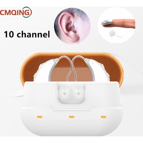 Double Ear Rechargeable Hearing Aid Digital BTE Hearing Aids Adjustable Tone Sound Amplifier Deaf Elderly digital Hearing Aid
