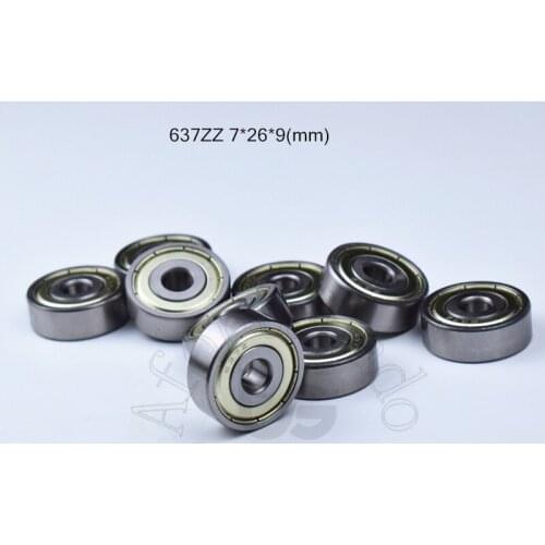 637zz 7*26*9(mm) 10pieces 637 bearing metal sealed ABEC-5 chrome steel bearings hardware