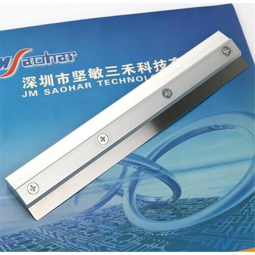 Semi-auto stencil printer metal squeegee
