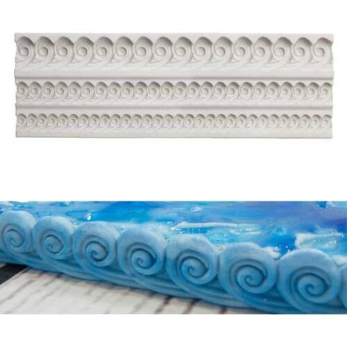 Spindrift Shape Fondant Cake Silicone Mold Chocolate Candy Molds Pastry Biscuits Embossing Mould Baking Cake Decoration Tools