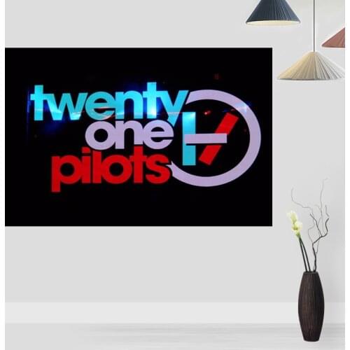 Modern Picture Twenty One Pilots Poster Paintings For Living Room Wall Art Silk Fabric Cloth Decoration Poster For Children Gift