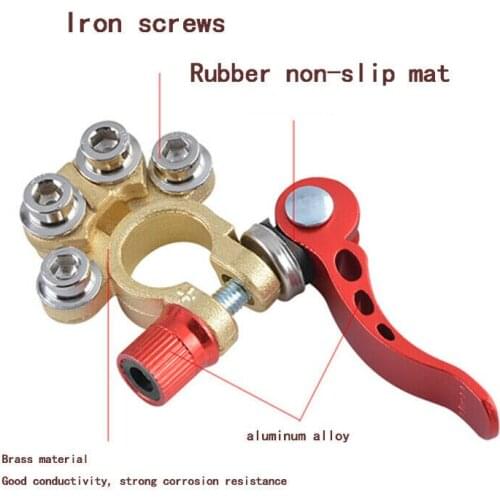 Heavy Duty Car Battery Pile Head Link Terminal Post Cable Useful Wire Switch 2pcs Accessories