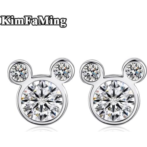 Acute Bear Stud Earrings for Young Girls in Lovely Sterling Silver 925 Animal Jewelry GSE078